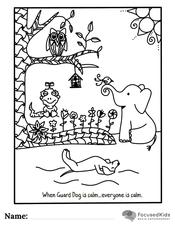 FocusedKids Coloring Page Download: Animals Outside